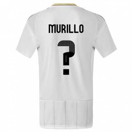 Kandiny Hombre Camiseta Costa Rica Isaac Murillo #0 Blanco 2ª Equipación 24-26 La Camisa Chile