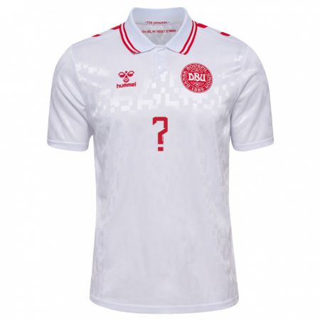 Kandiny Hombre Camiseta Dinamarca Lucas Martin #0 Blanco 2ª Equipación 24-26 La Camisa Chile