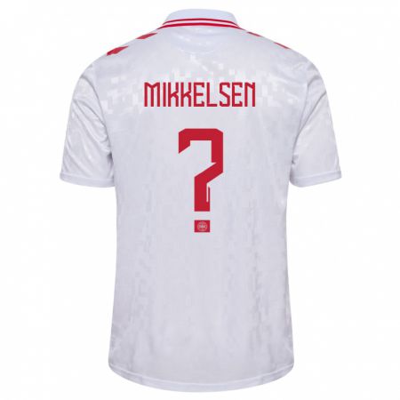 Kandiny Hombre Camiseta Dinamarca Sebastian Mikkelsen #0 Blanco 2ª Equipación 24-26 La Camisa Chile