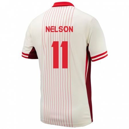Kandiny Hombre Camiseta Canadá Jayden Nelson #11 Blanco 2ª Equipación 24-26 La Camisa Chile