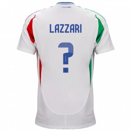 Kandiny Hombre Camiseta Italia Manuel Lazzari #0 Blanco 2ª Equipación 24-26 La Camisa Chile