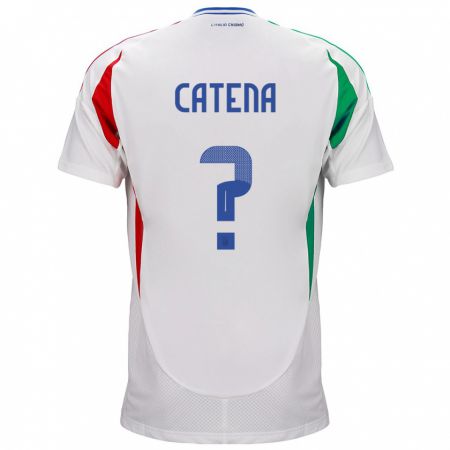 Kandiny Hombre Camiseta Italia Michela Catena #0 Blanco 2ª Equipación 24-26 La Camisa Chile