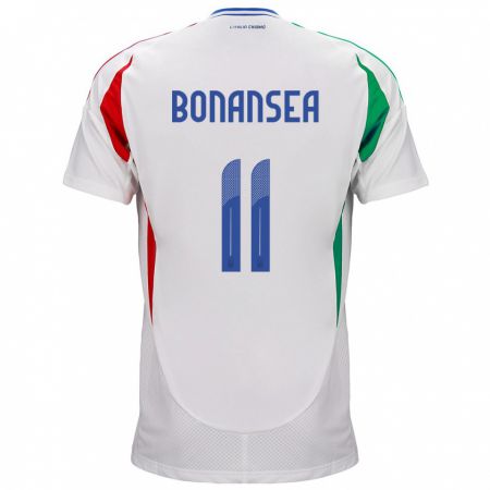 Kandiny Hombre Camiseta Italia Barbara Bonansea #11 Blanco 2ª Equipación 24-26 La Camisa Chile