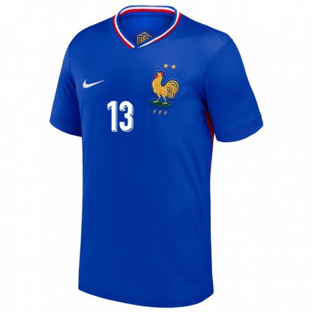 Kandiny Mujer Camiseta Francia N Golo Kante #13 Azul 1ª Equipación 24-26 La Camisa Chile