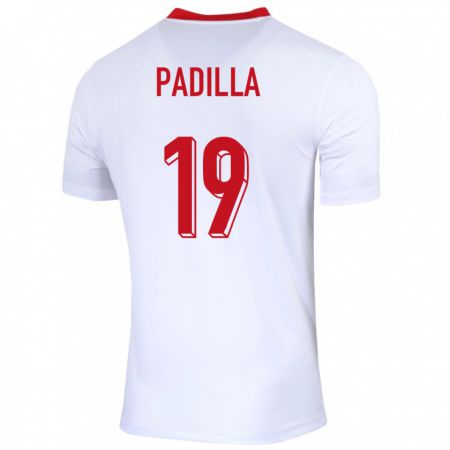 Kandiny Mujer Camiseta Polonia Natalia Padilla #19 Blanco 1ª Equipación 24-26 La Camisa Chile