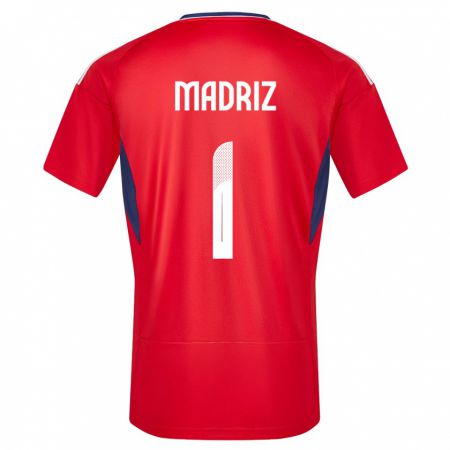 Kandiny Mujer Camiseta Costa Rica Abraham Madriz #1 Rojo 1ª Equipación 24-26 La Camisa Chile