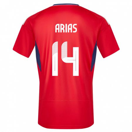 Kandiny Mujer Camiseta Costa Rica Timothy Arias #14 Rojo 1ª Equipación 24-26 La Camisa Chile