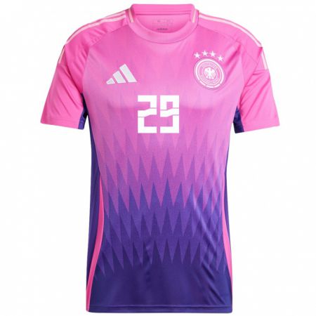 Kandiny Mujer Camiseta Alemania Selina Cerci #29 Rosado Morado 2ª Equipación 24-26 La Camisa Chile