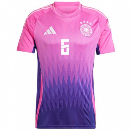 Kandiny Mujer Camiseta Alemania Umut Tohumcu #6 Rosado Morado 2ª Equipación 24-26 La Camisa Chile