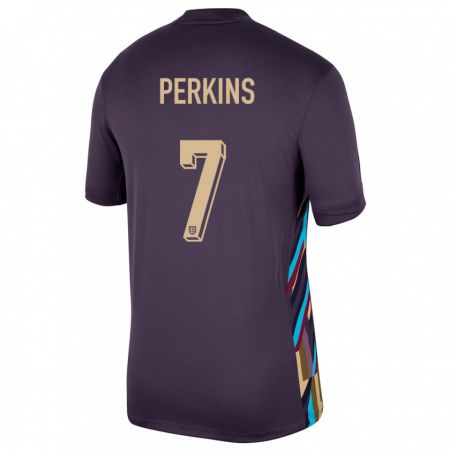 Kandiny Mujer Camiseta Inglaterra Sonny Perkins #7 Pasa Oscura 2ª Equipación 24-26 La Camisa Chile