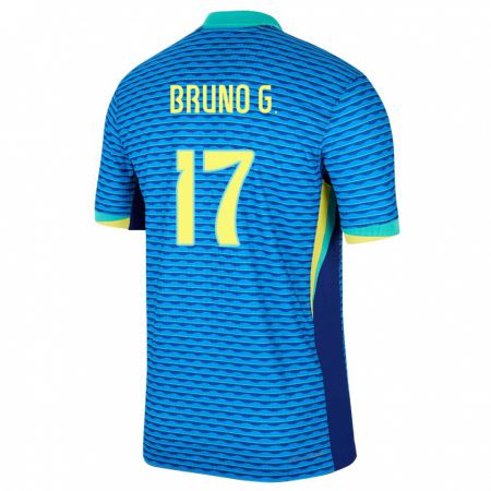 Kandiny Mujer Camiseta Brasil Bruno Guimaraes #17 Azul 2ª Equipación 24-26 La Camisa Chile