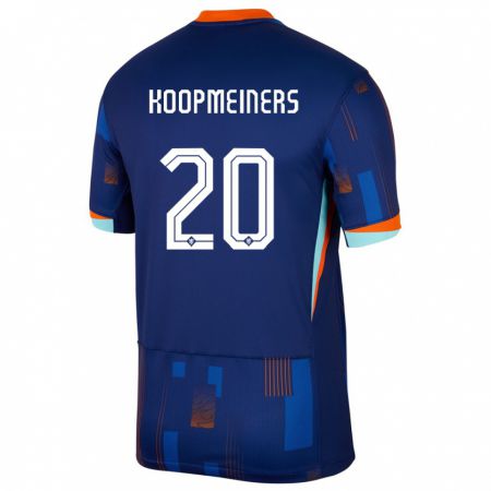 Kandiny Mujer Camiseta Países Bajos Teun Koopmeiners #20 Azul 2ª Equipación 24-26 La Camisa Chile