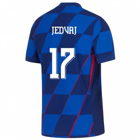 Kandiny Mujer Camiseta Croacia Karla Jedvaj #17 Azul 2ª Equipación 24-26 La Camisa Chile
