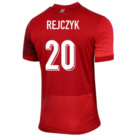 Kandiny Mujer Camiseta Polonia Filip Rejczyk #20 Rojo 2ª Equipación 24-26 La Camisa Chile