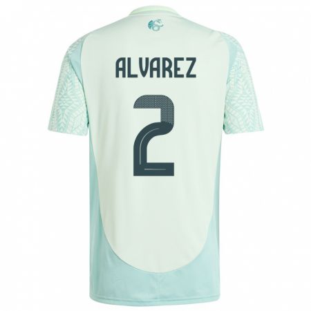 Kandiny Mujer Camiseta México Kevin Alvarez #2 Lino Verde 2ª Equipación 24-26 La Camisa Chile