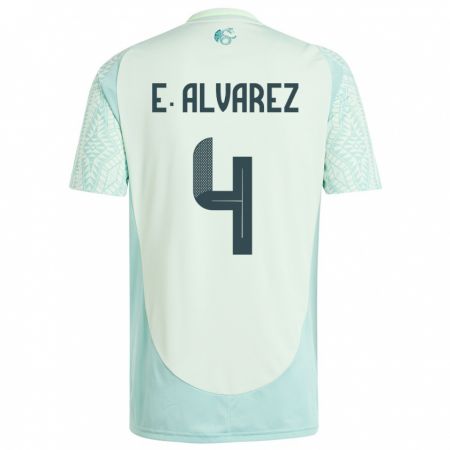 Kandiny Mujer Camiseta México Edson Alvarez #4 Lino Verde 2ª Equipación 24-26 La Camisa Chile