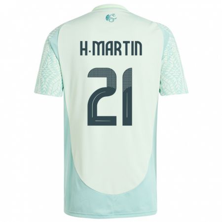 Kandiny Mujer Camiseta México Henry Martin #21 Lino Verde 2ª Equipación 24-26 La Camisa Chile