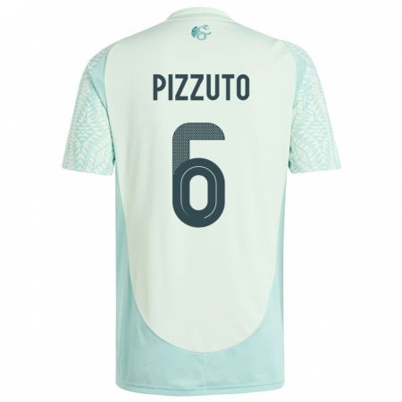 Kandiny Mujer Camiseta México Eugenio Pizzuto #6 Lino Verde 2ª Equipación 24-26 La Camisa Chile