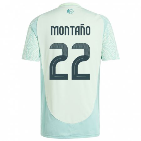 Kandiny Mujer Camiseta México Andres Montano #22 Lino Verde 2ª Equipación 24-26 La Camisa Chile