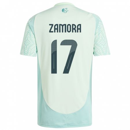 Kandiny Mujer Camiseta México Saul Zamora #17 Lino Verde 2ª Equipación 24-26 La Camisa Chile