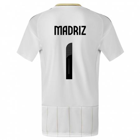 Kandiny Mujer Camiseta Costa Rica Abraham Madriz #1 Blanco 2ª Equipación 24-26 La Camisa Chile