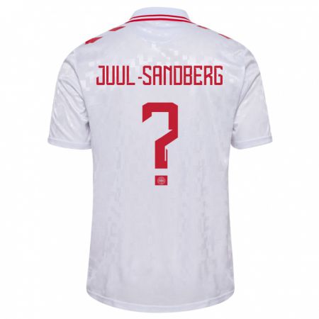 Kandiny Mujer Camiseta Dinamarca Nikolaj Juul-Sandberg #0 Blanco 2ª Equipación 24-26 La Camisa Chile