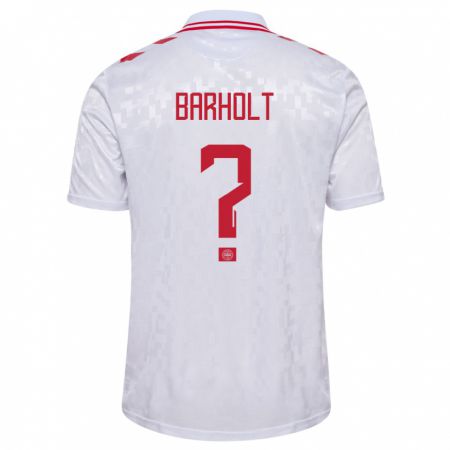 Kandiny Mujer Camiseta Dinamarca Noah Barholt #0 Blanco 2ª Equipación 24-26 La Camisa Chile