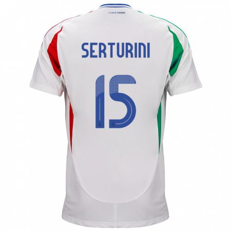 Kandiny Mujer Camiseta Italia Annamaria Serturini #15 Blanco 2ª Equipación 24-26 La Camisa Chile