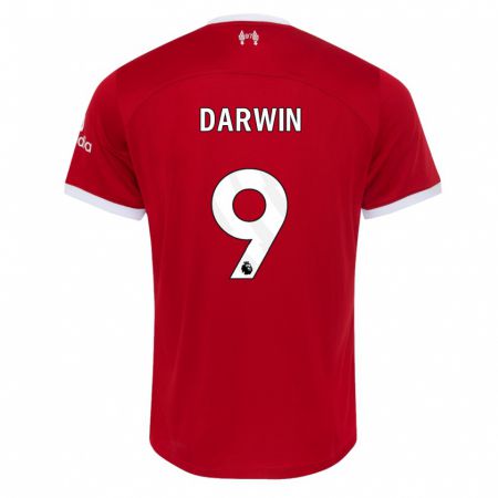 Kandiny Niño Camiseta Darwin Núñez #9 Rojo 1ª Equipación 2023/24 La Camisa Chile