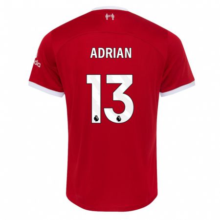Kandiny Niño Camiseta Adrián #13 Rojo 1ª Equipación 2023/24 La Camisa Chile