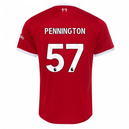 Kandiny Niño Camiseta Cody Pennington #57 Rojo 1ª Equipación 2023/24 La Camisa Chile
