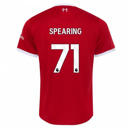 Kandiny Niño Camiseta Jay Spearing #71 Rojo 1ª Equipación 2023/24 La Camisa Chile