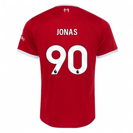 Kandiny Niño Camiseta Lee Jonas #90 Rojo 1ª Equipación 2023/24 La Camisa Chile