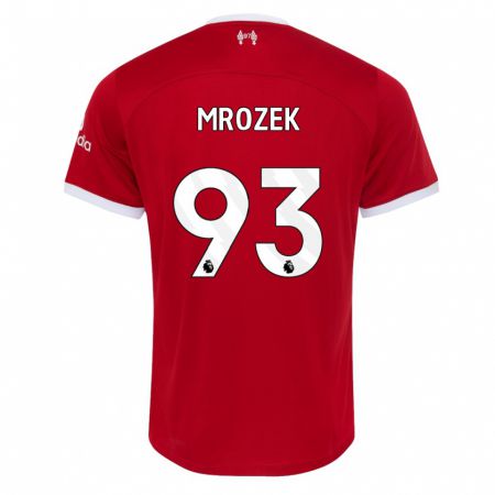 Kandiny Niño Camiseta Fabian Mrozek #93 Rojo 1ª Equipación 2023/24 La Camisa Chile