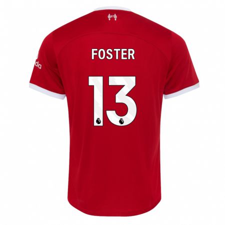 Kandiny Niño Camiseta Rylee Foster #13 Rojo 1ª Equipación 2023/24 La Camisa Chile
