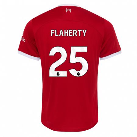 Kandiny Niño Camiseta Gilly Flaherty #25 Rojo 1ª Equipación 2023/24 La Camisa Chile
