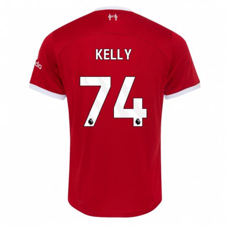 Kandiny Niño Camiseta Oscar Kelly #74 Rojo 1ª Equipación 2023/24 La Camisa Chile