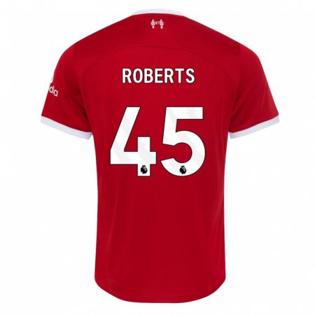 Kandiny Niño Camiseta Iwan Roberts #45 Rojo 1ª Equipación 2023/24 La Camisa Chile