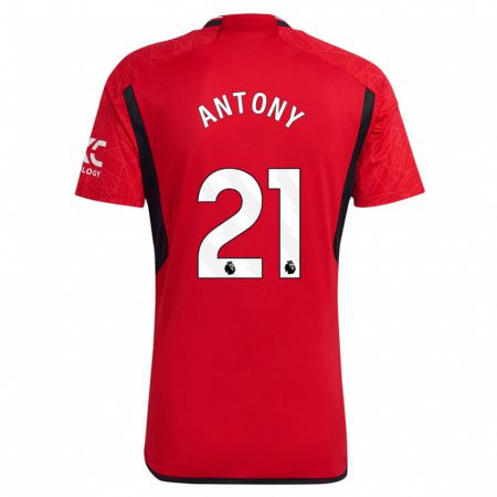 Kandiny Niño Camiseta Antony #21 Rojo 1ª Equipación 2023/24 La Camisa Chile
