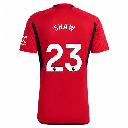Kandiny Niño Camiseta Luke Shaw #23 Rojo 1ª Equipación 2023/24 La Camisa Chile