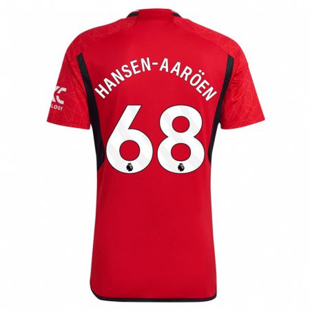 Kandiny Niño Camiseta Isak Hansen-Aaröen #68 Rojo 1ª Equipación 2023/24 La Camisa Chile