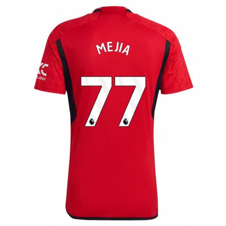 Kandiny Niño Camiseta Mateo Mejia #77 Rojo 1ª Equipación 2023/24 La Camisa Chile