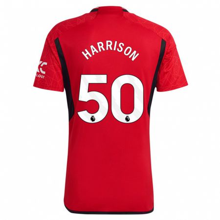Kandiny Niño Camiseta Elyh Harrison #50 Rojo 1ª Equipación 2023/24 La Camisa Chile