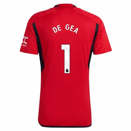 Kandiny Niño Camiseta David De Gea #1 Rojo 1ª Equipación 2023/24 La Camisa Chile