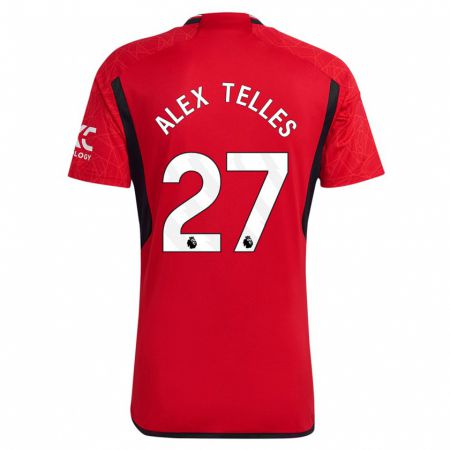 Kandiny Niño Camiseta Alex Nicolao Telles #27 Rojo 1ª Equipación 2023/24 La Camisa Chile