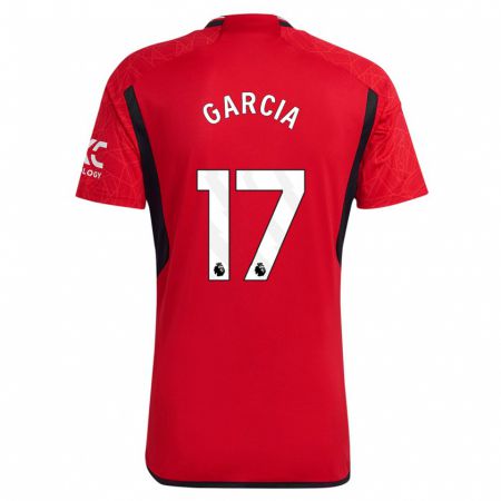 Kandiny Niño Camiseta Lucia Garcia #17 Rojo 1ª Equipación 2023/24 La Camisa Chile
