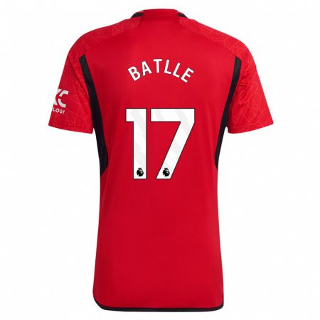 Kandiny Niño Camiseta Ona Batlle #17 Rojo 1ª Equipación 2023/24 La Camisa Chile