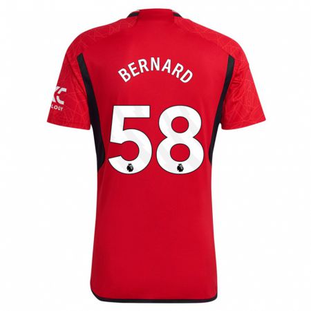 Kandiny Niño Camiseta Bernard #58 Rojo 1ª Equipación 2023/24 La Camisa Chile
