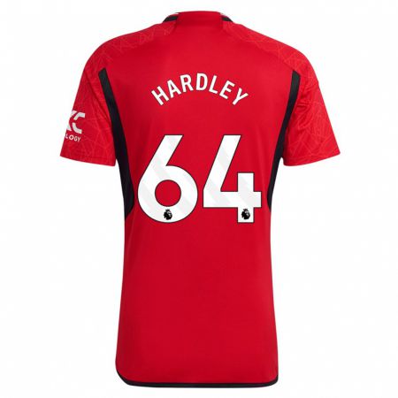 Kandiny Niño Camiseta Bjorn Hardley #64 Rojo 1ª Equipación 2023/24 La Camisa Chile