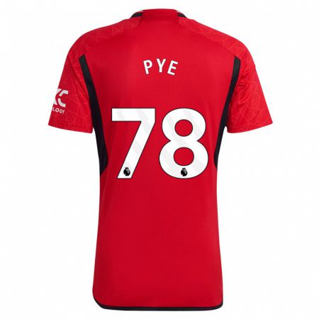 Kandiny Niño Camiseta Logan Pye #78 Rojo 1ª Equipación 2023/24 La Camisa Chile